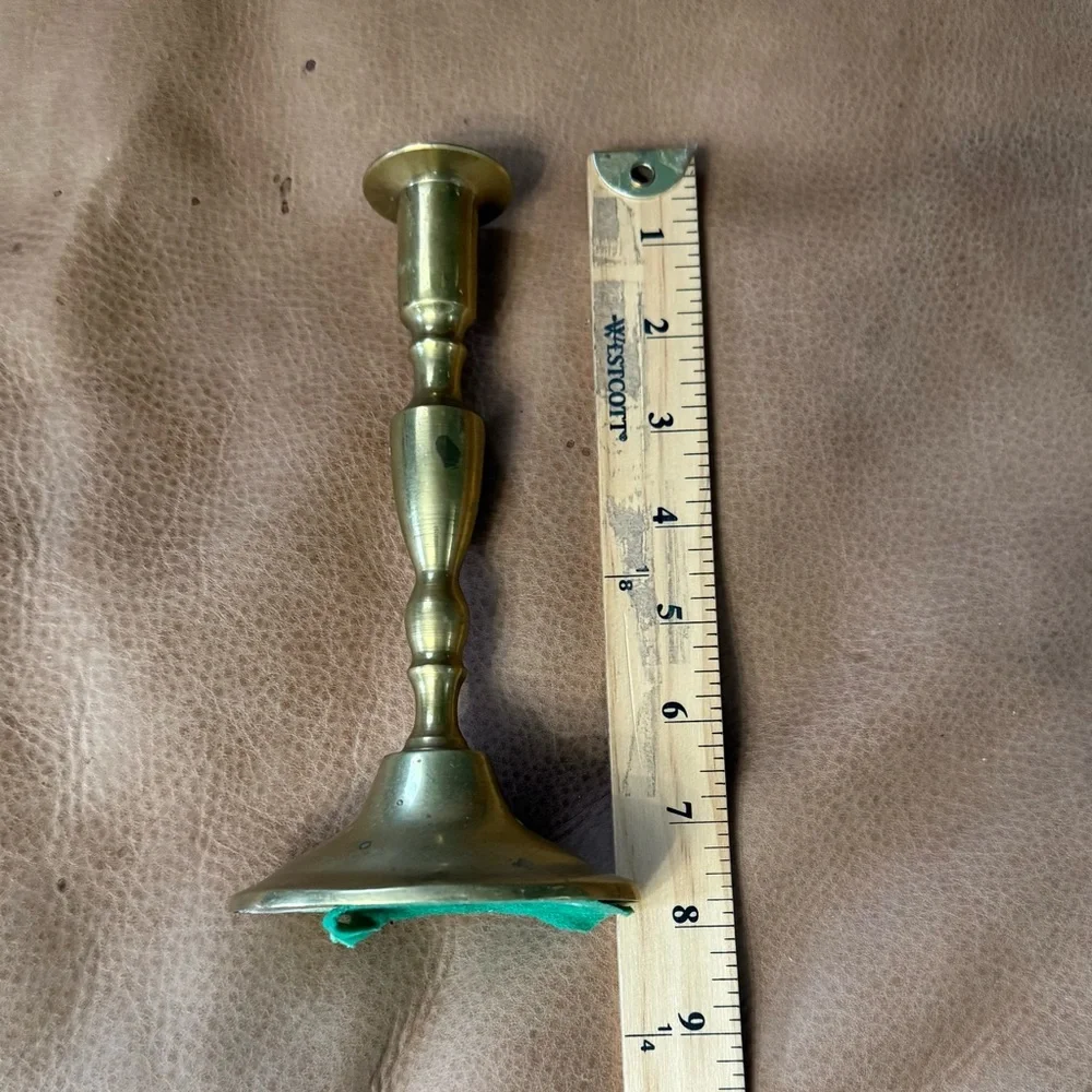 Vintage Brass Candlestick Holder 8” Made In Korea